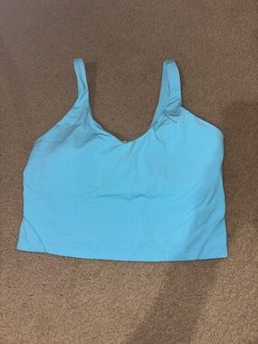 lululemon athletica light blue cropped tank-never worn